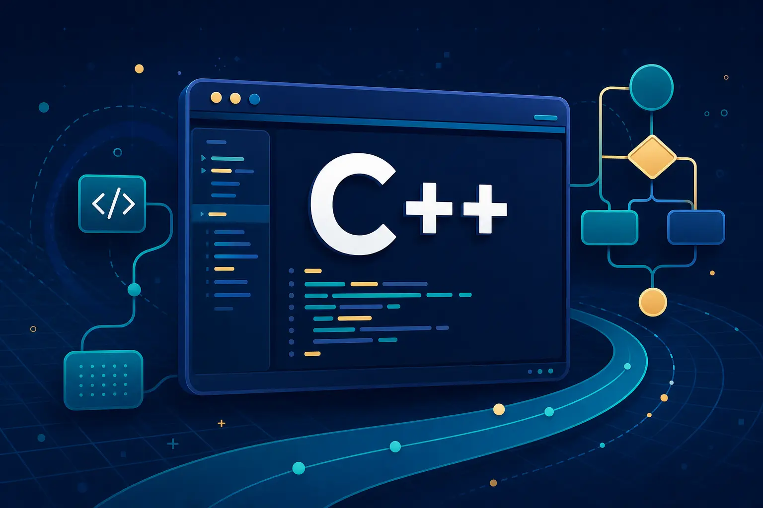 Логотип курса Программирование на C++ для школьников 7-11 классов